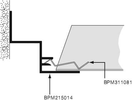 Стенной алюминиевый молдинг BPM 215014