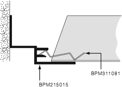 Стенной алюминиевый молдинг BPM 215015